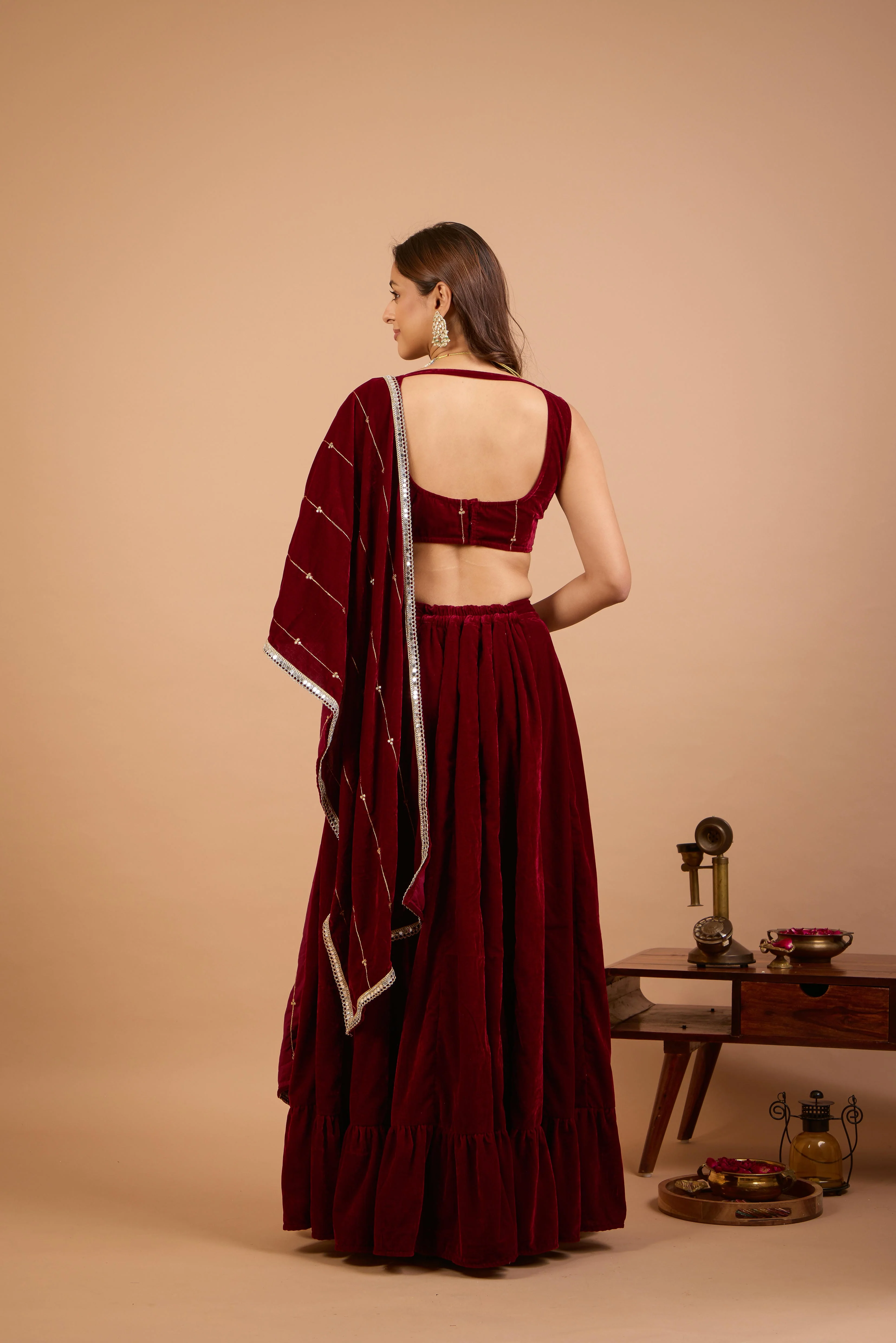 Alaya Jugni Scarlet Plum Red Blouse - Image 5