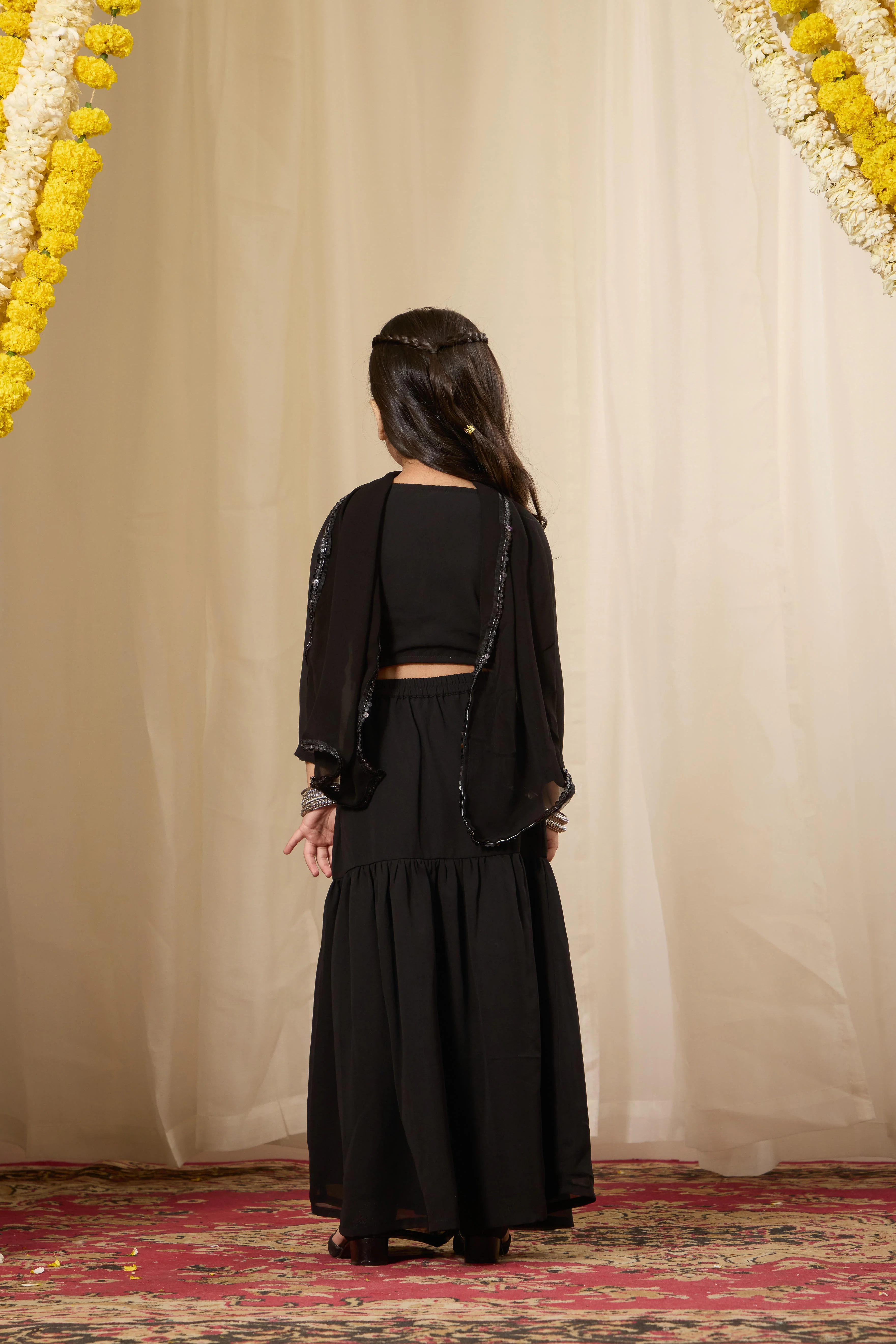 Alaya Kids Black Allure Skirt Set - Image 4