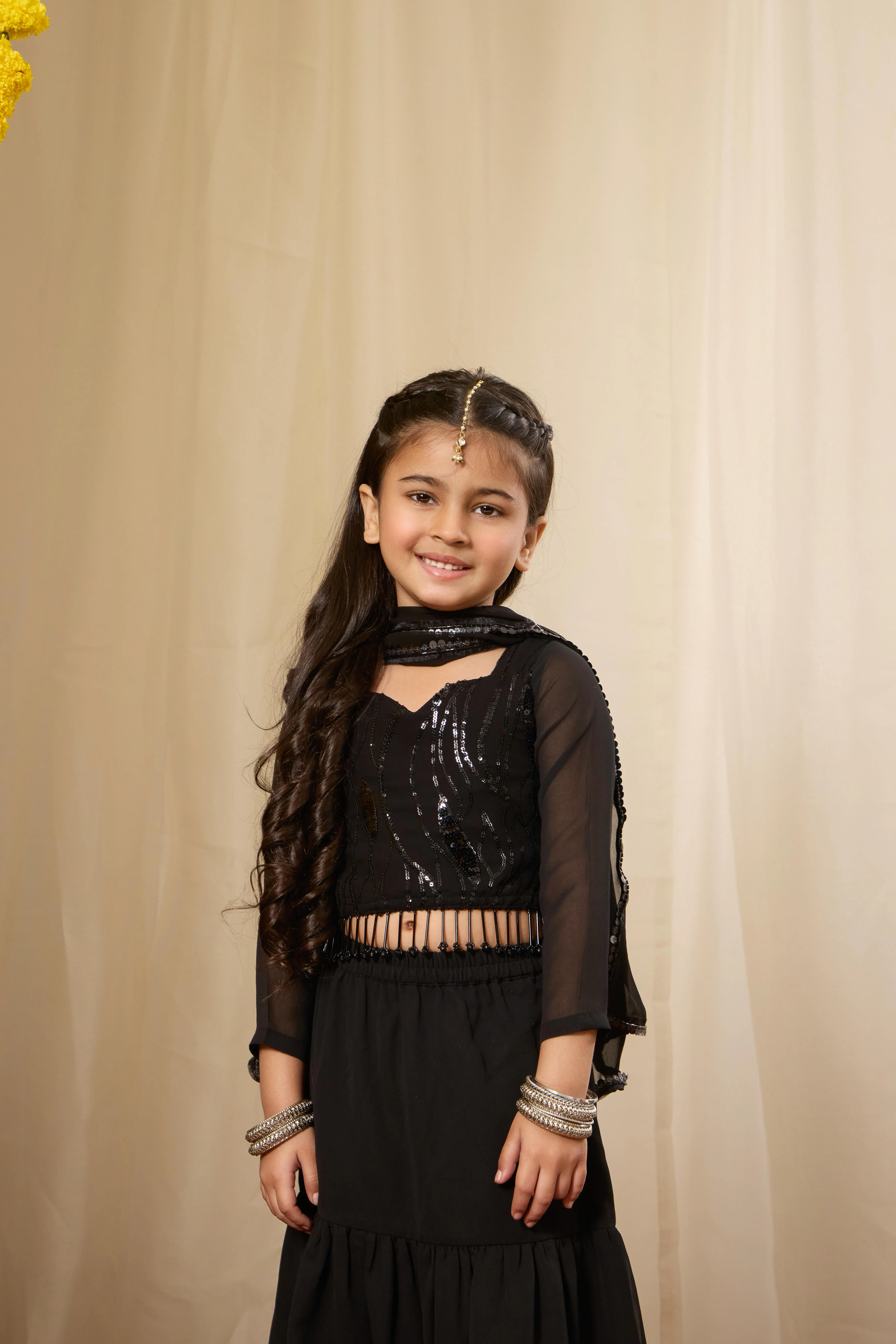 Alaya Kids Black Allure Skirt Set - Image 5