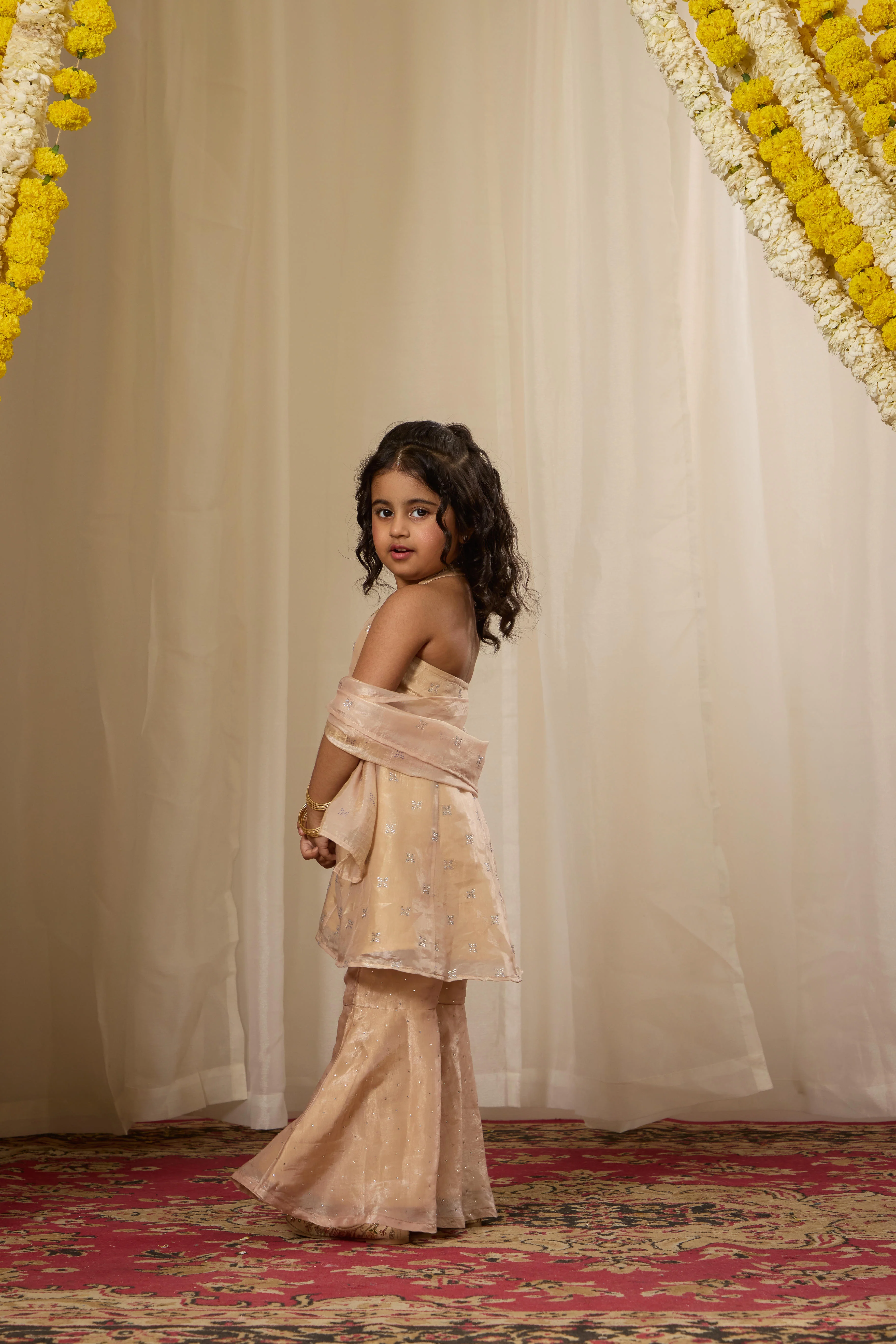 Alaya Kids Champagne Mist Kurta Set - Image 7