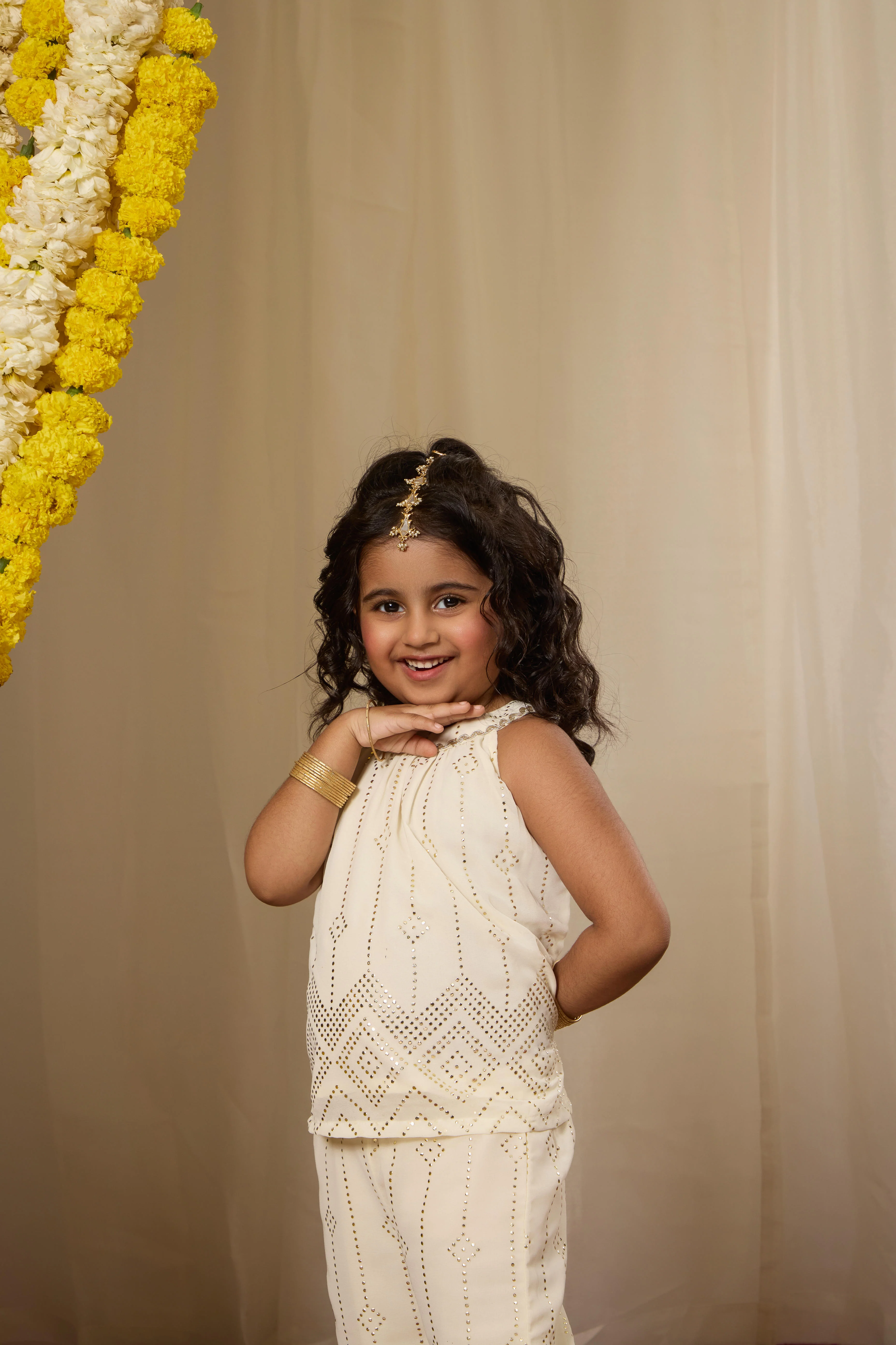 Alaya Kids Ivory Glow Co-ord Set - Image 3