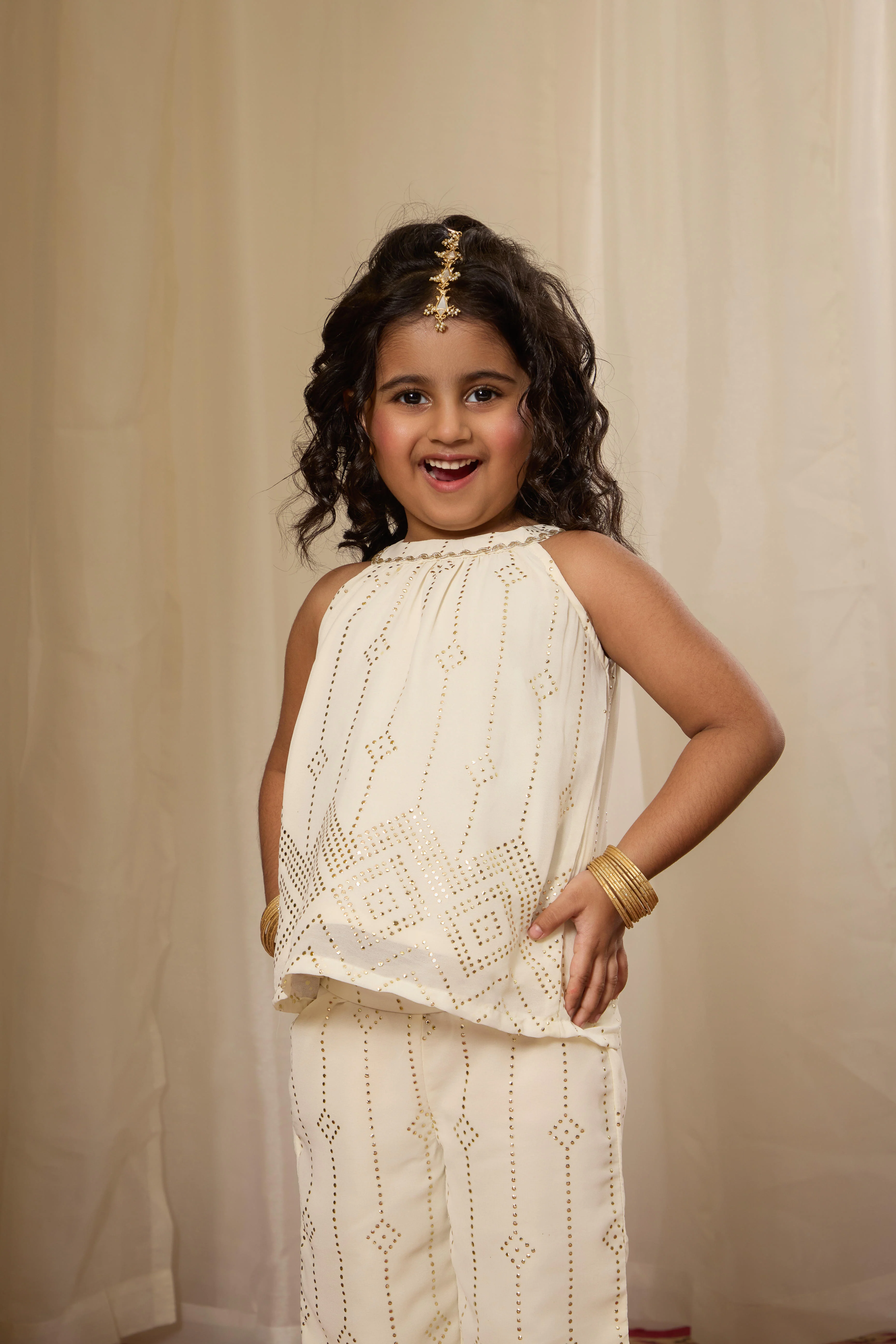 Alaya Kids Ivory Glow Co-ord Set - Image 5