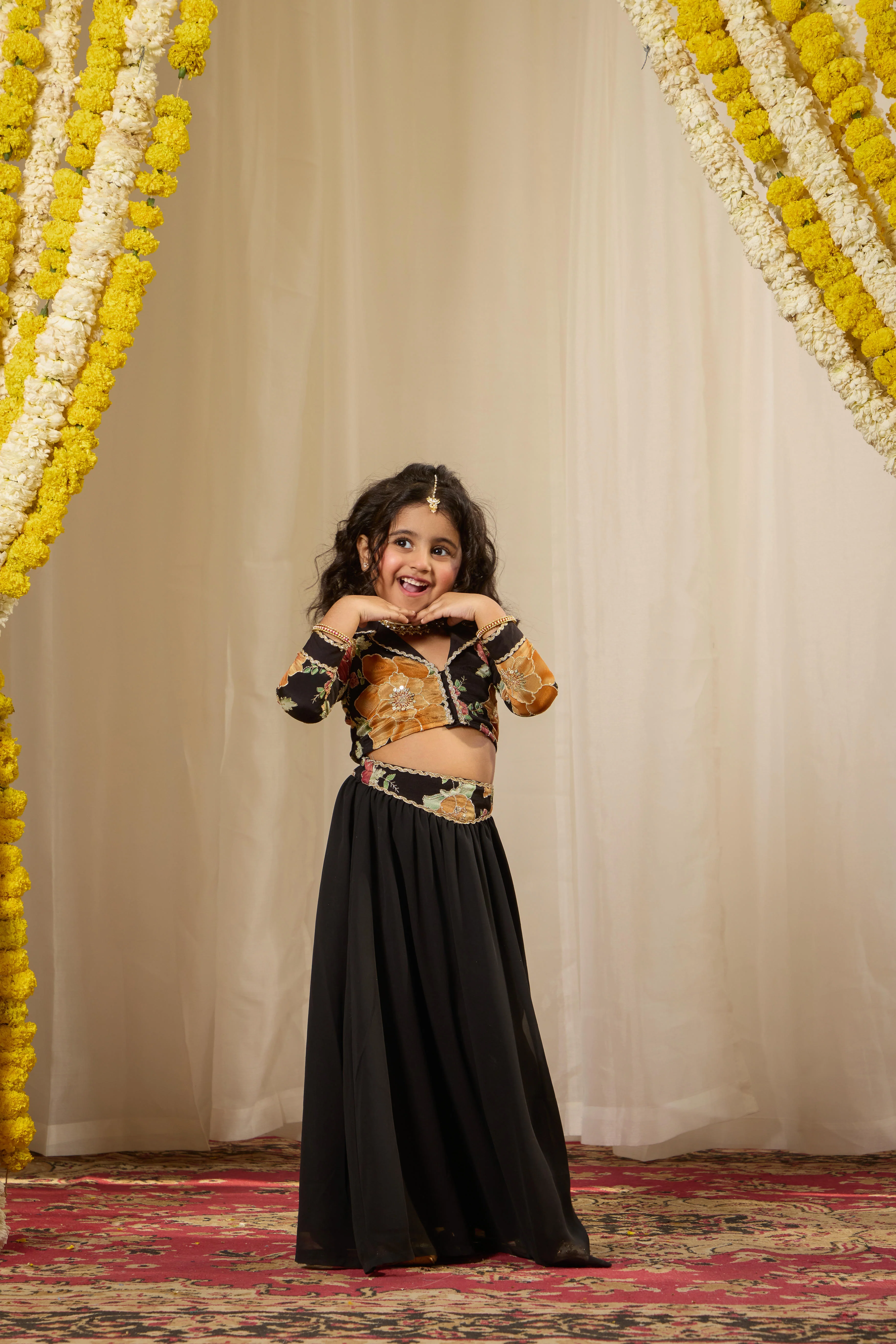 Alaya Kids Midnight Muse Lehenga Set - Image 5