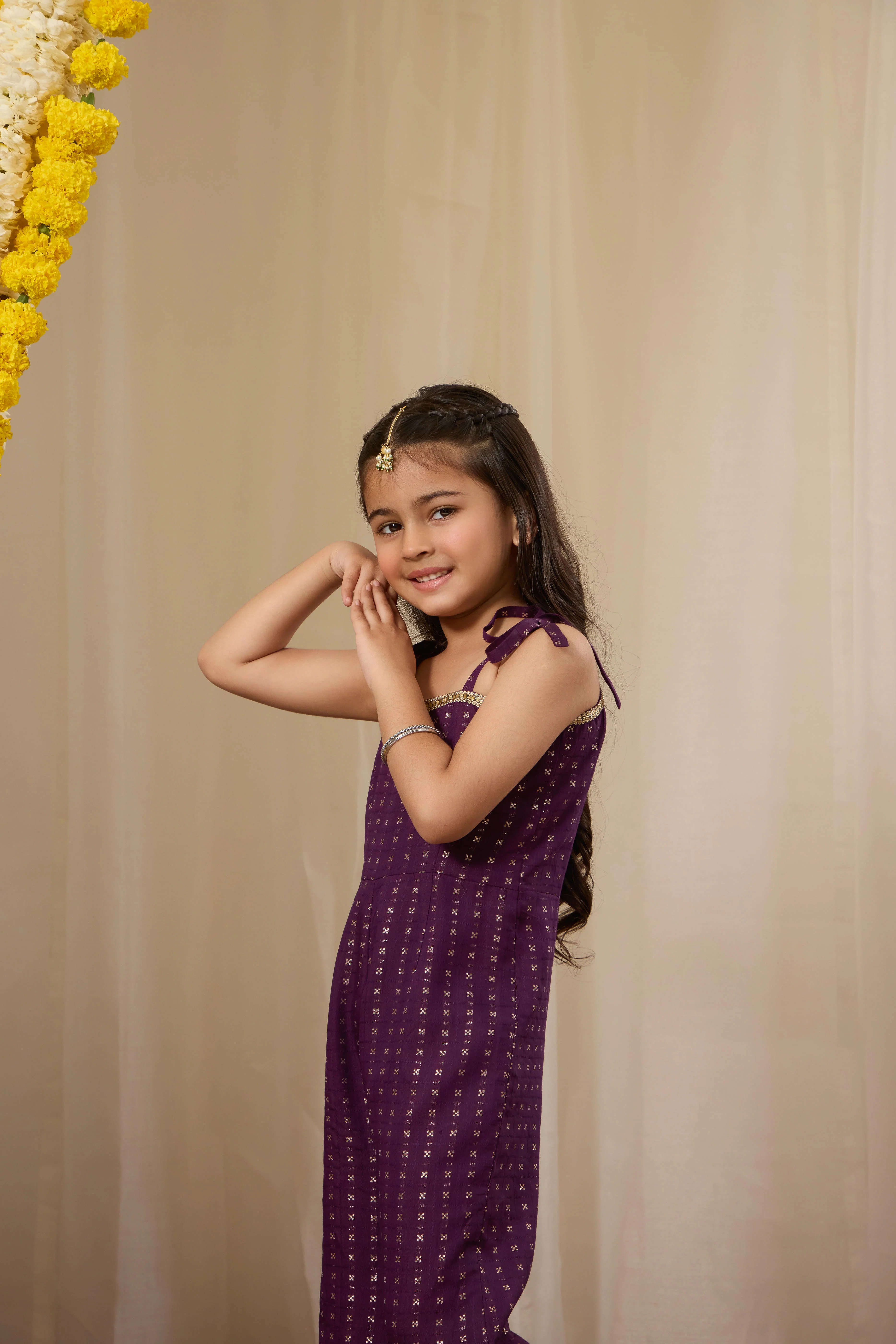 Alaya Kids Peak Purple Jumpsuit - Image 4