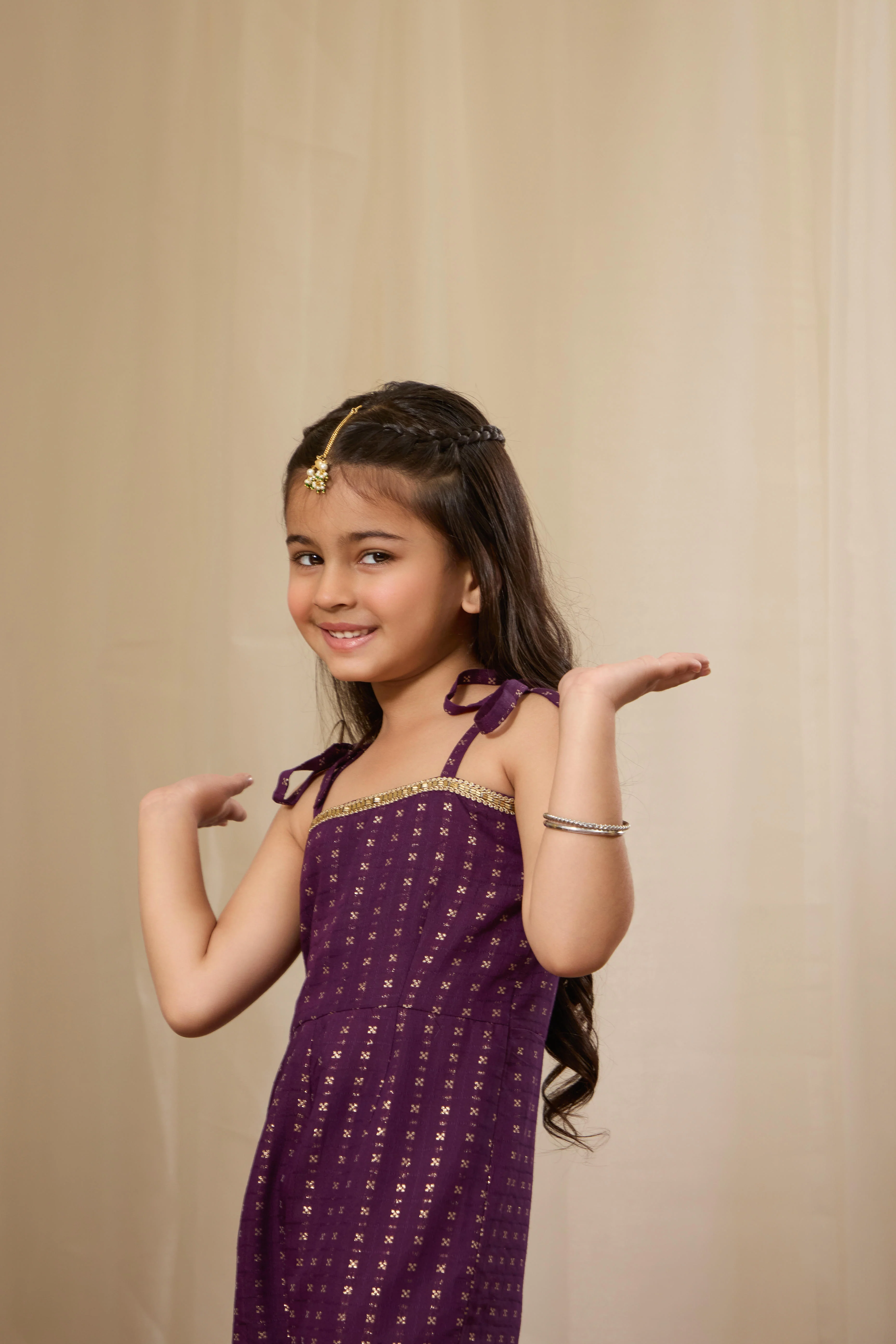 Alaya Kids Peak Purple Jumpsuit - Image 6