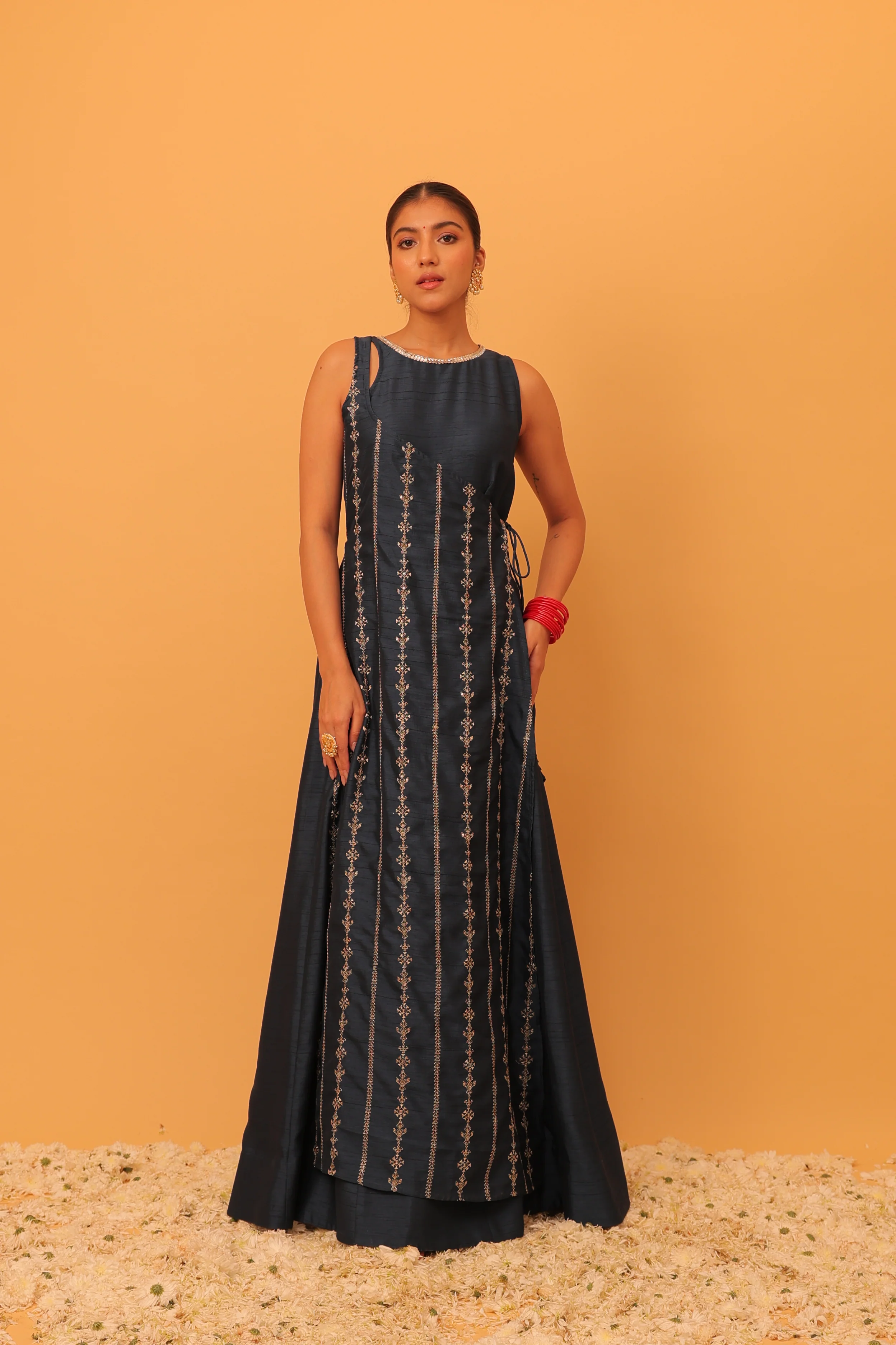 Alaya Mehfil Navy Blue Anarkali - Image 3