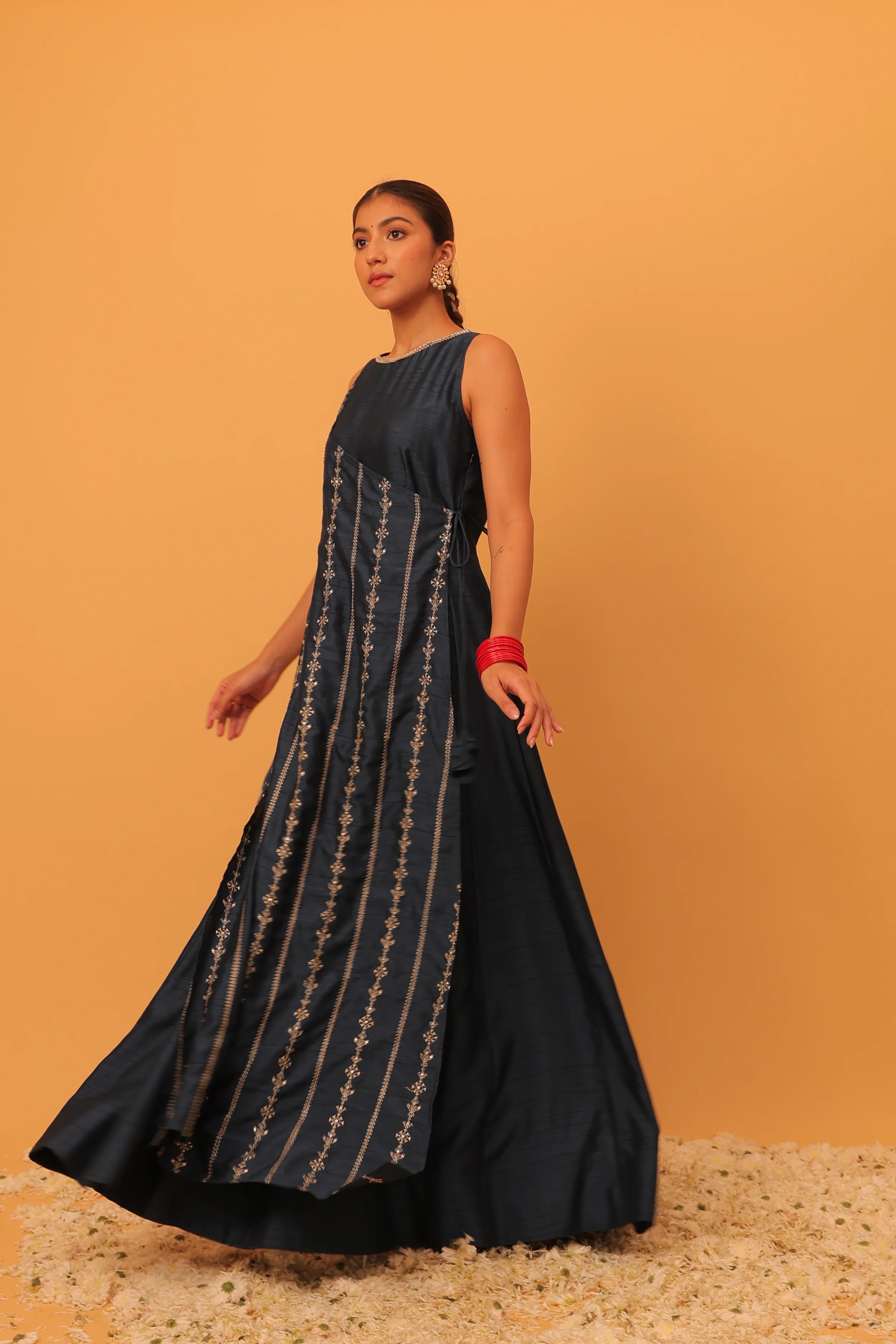 Alaya Mehfil Navy Blue Anarkali - Image 4