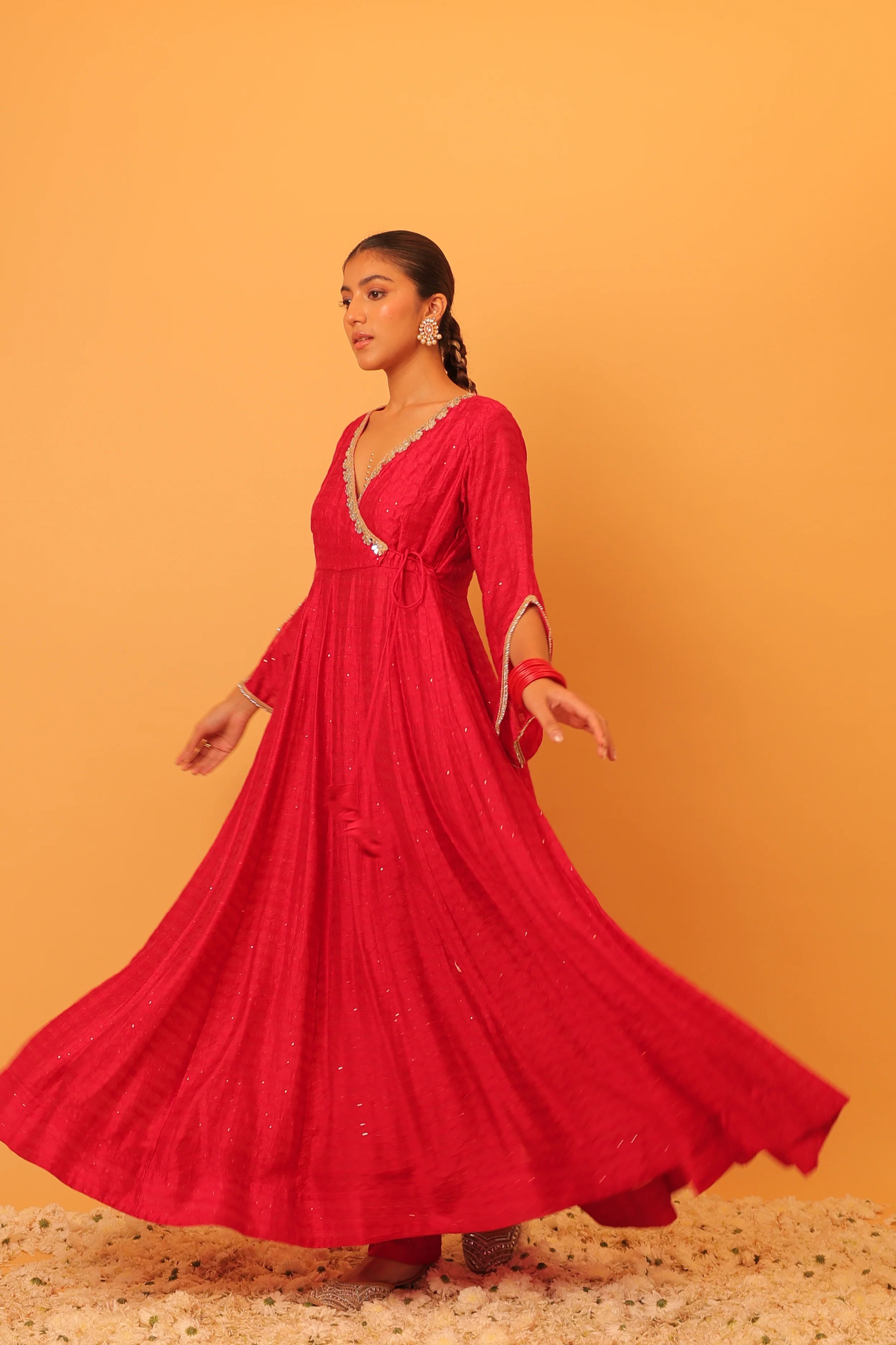 Alaya Mehfil Punch Pink Anarkali Set - Image 3