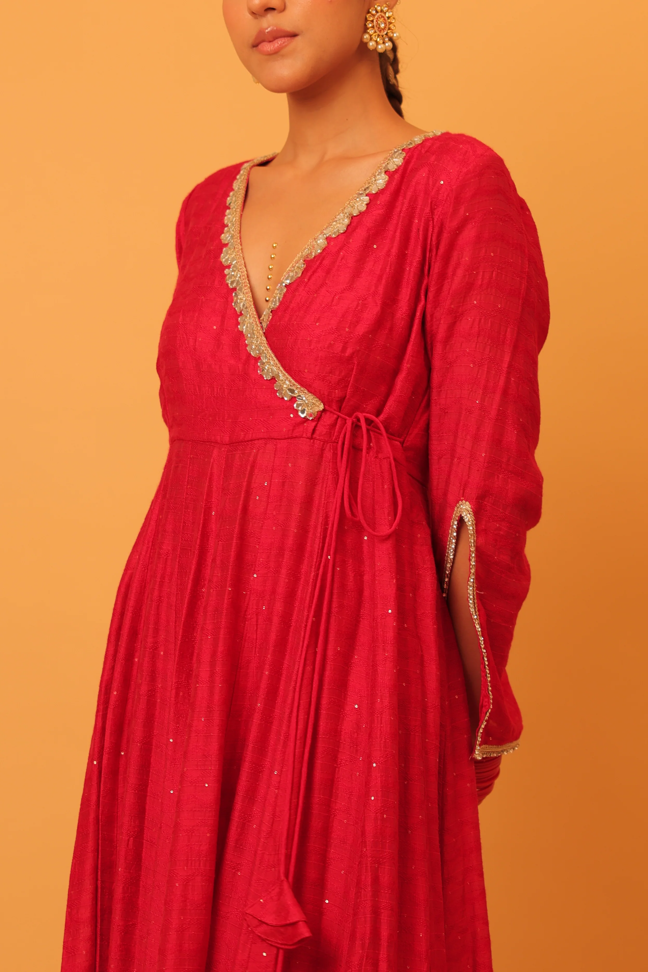 Alaya Mehfil Punch Pink Anarkali Set - Image 6