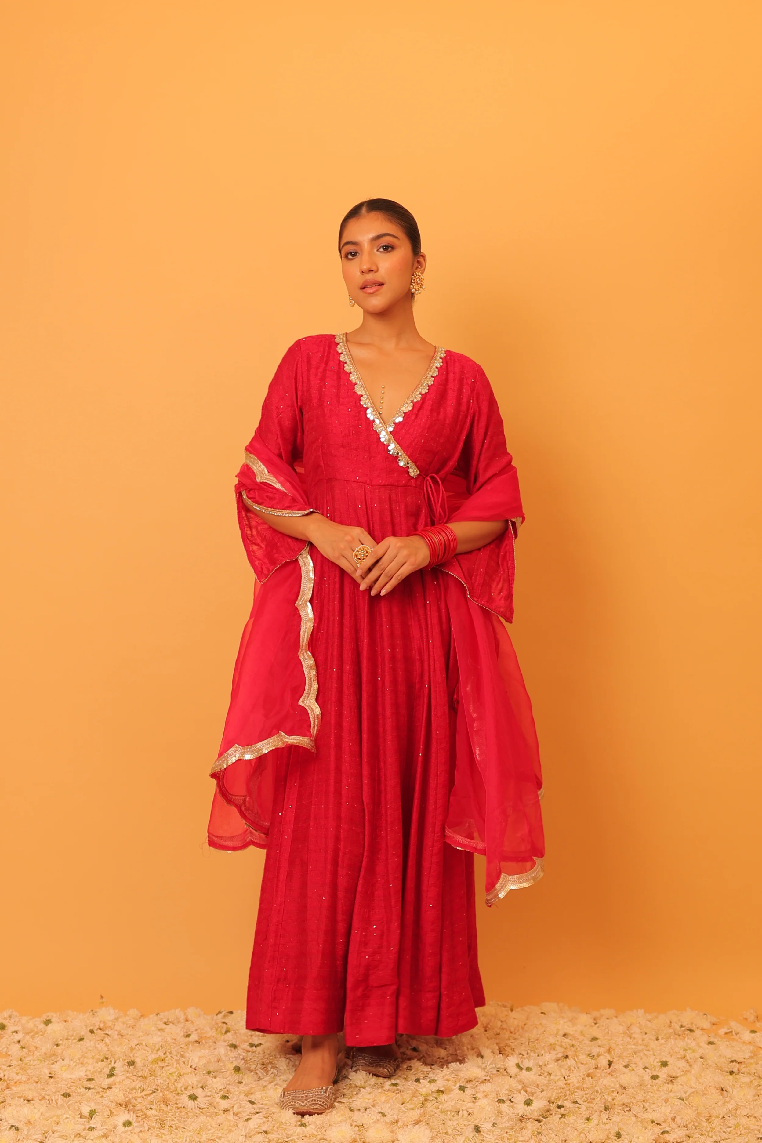 Alaya Mehfil Punch Pink Anarkali Set - Image 7