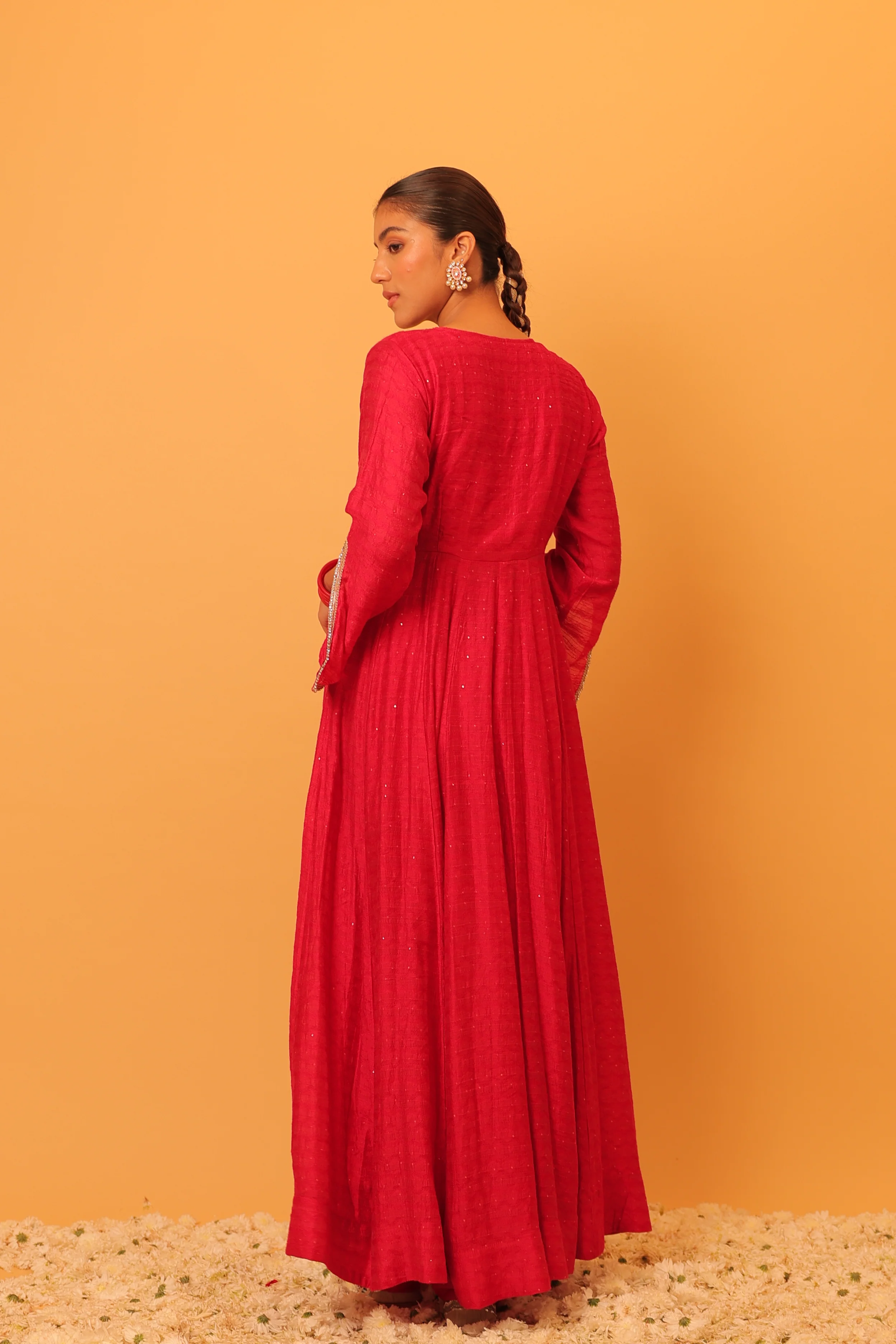 Alaya Mehfil Punch Pink Anarkali Set - Image 9