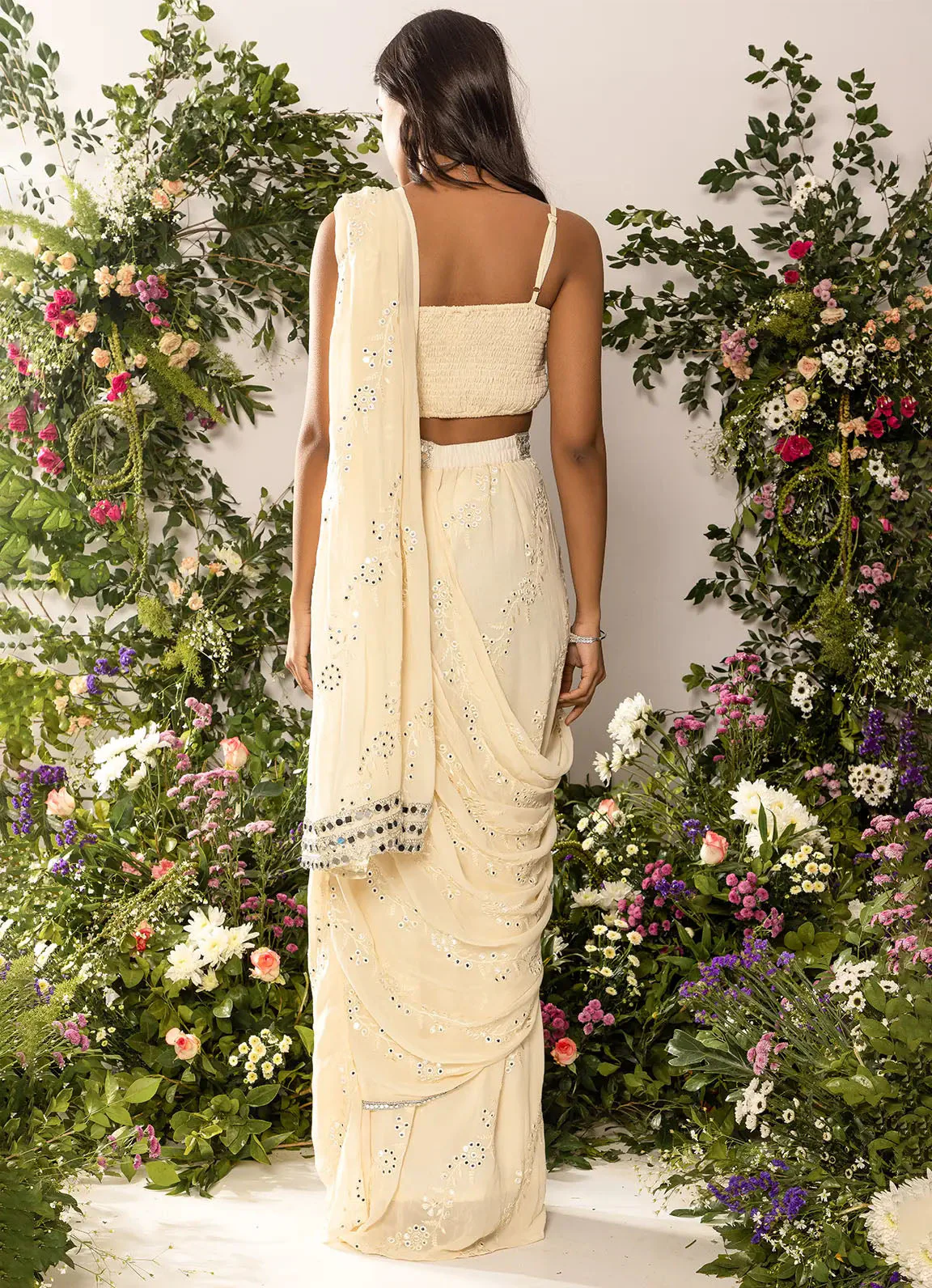 Astoria Ivory Floral Embroidered Blouse - Image 4