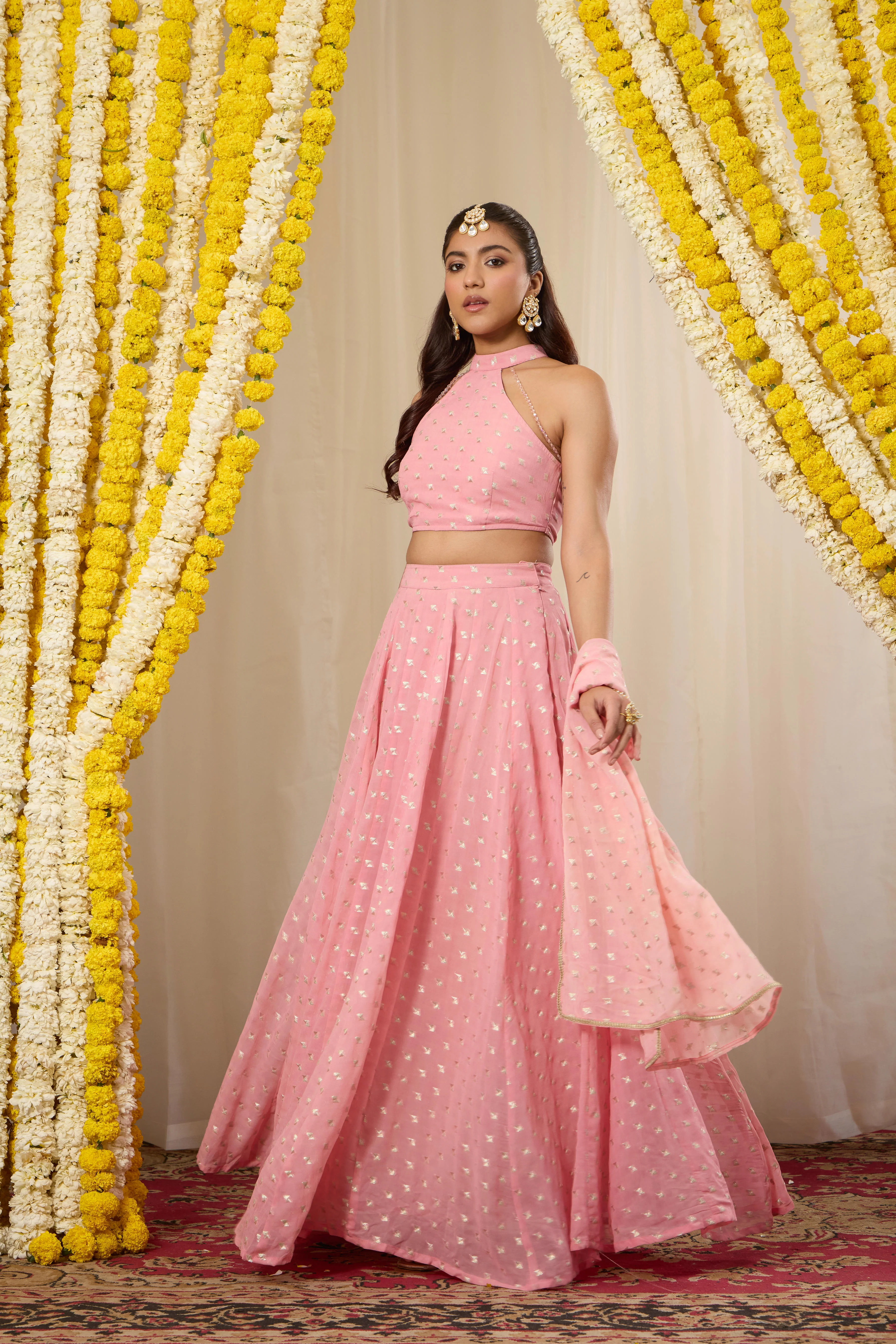 Malang Candy Pink Lehenga Set - Image 4
