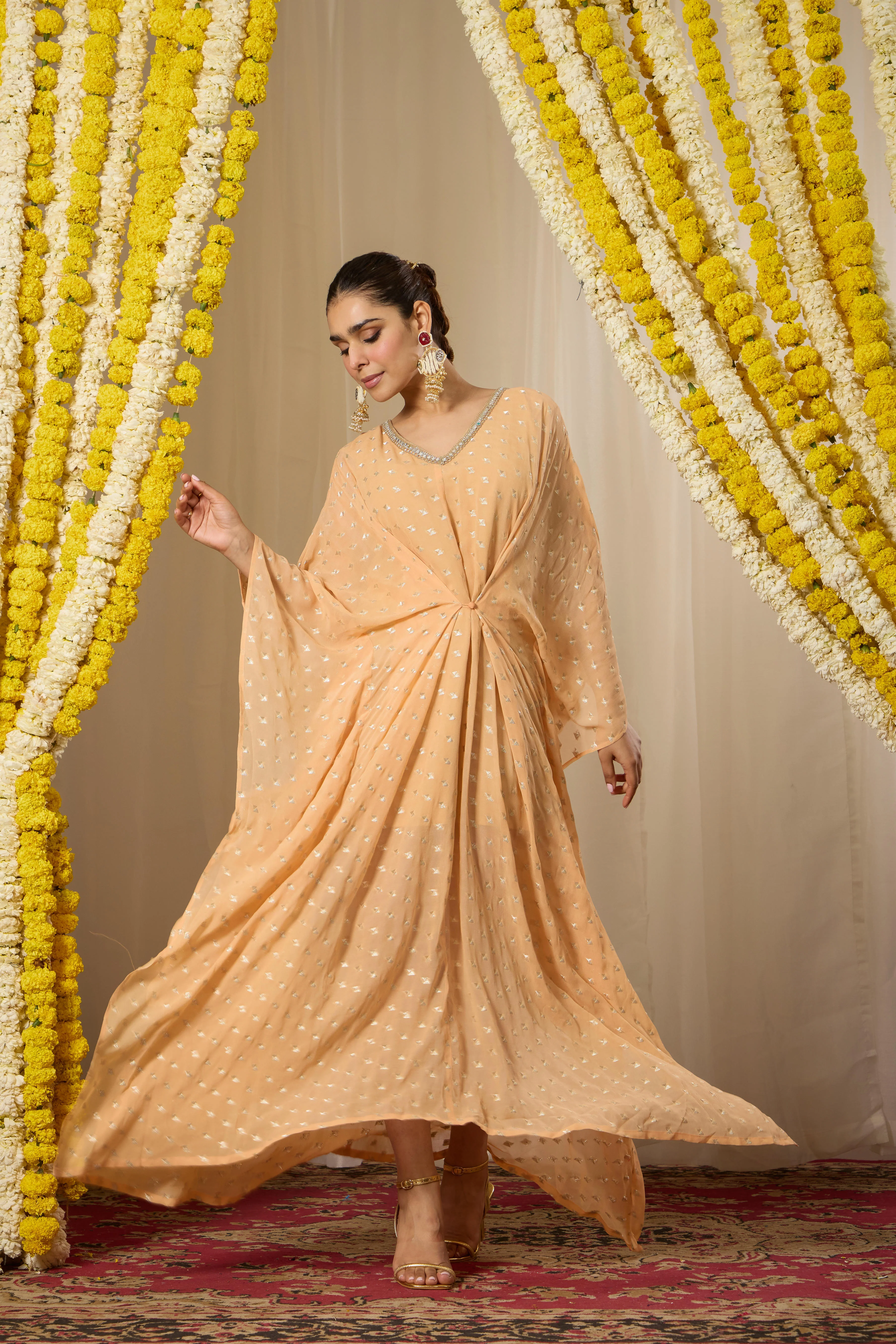 Malang Peach Kaftan - Image 3