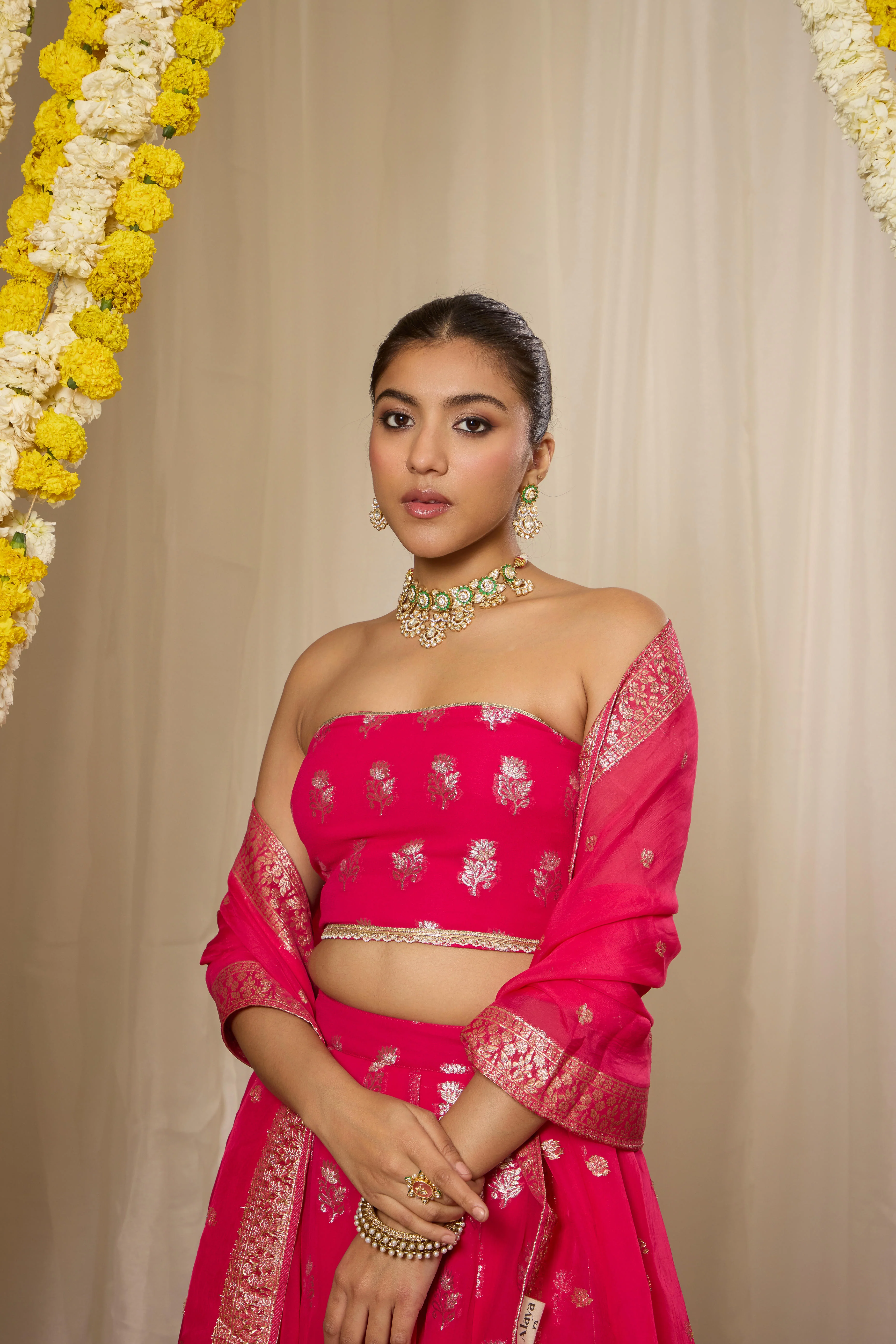 Malang Rich Fuchsia Pink Lehenga Set - Image 4