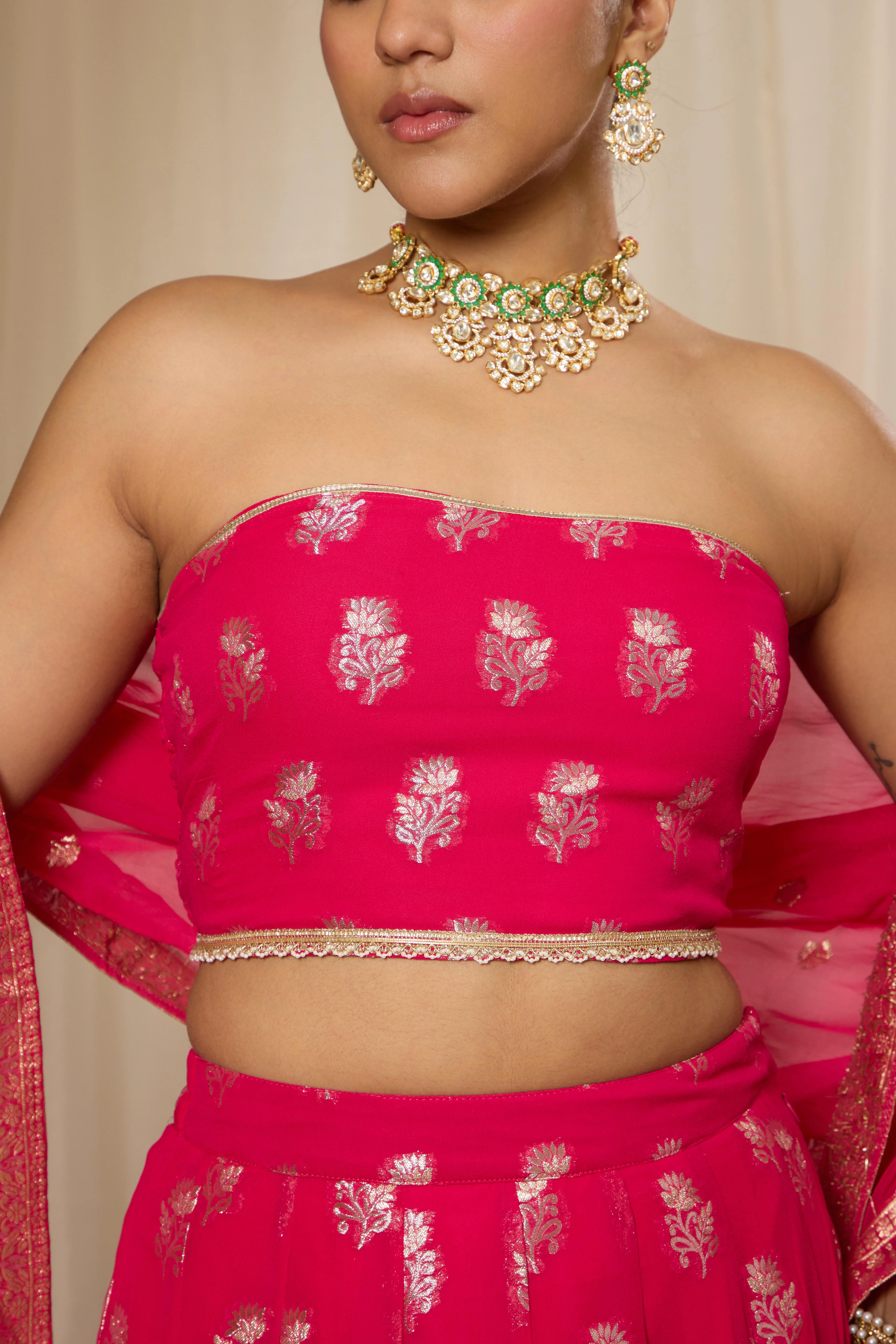 Malang Rich Fuchsia Pink Lehenga Set - Image 6