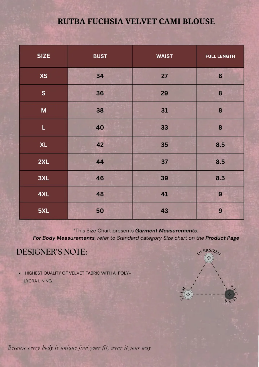 Rutba Fuchsia Velvet Cami Blouse - Image 4