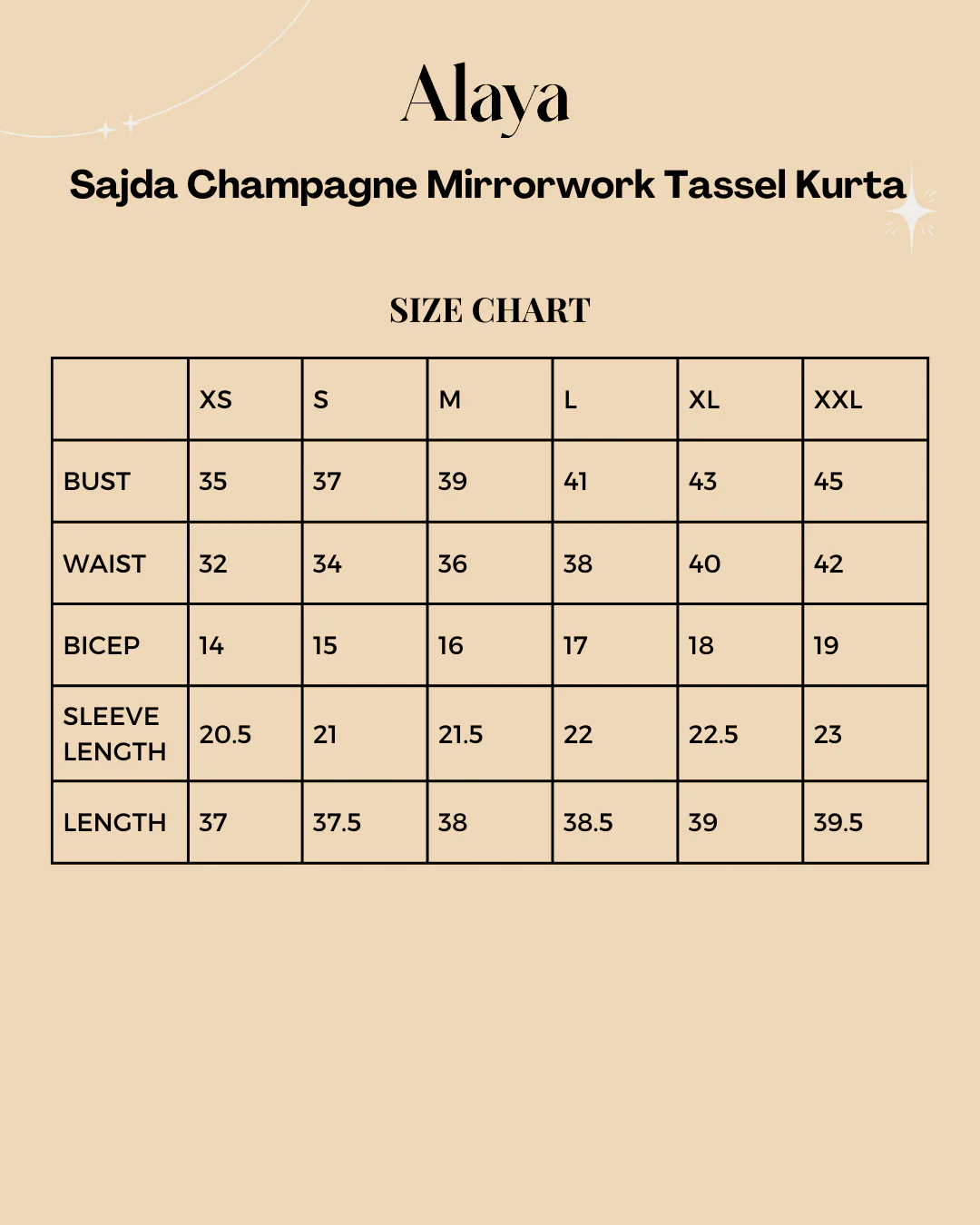 Sajda Champagne Mirrorwork Tassel Kurta - Image 6