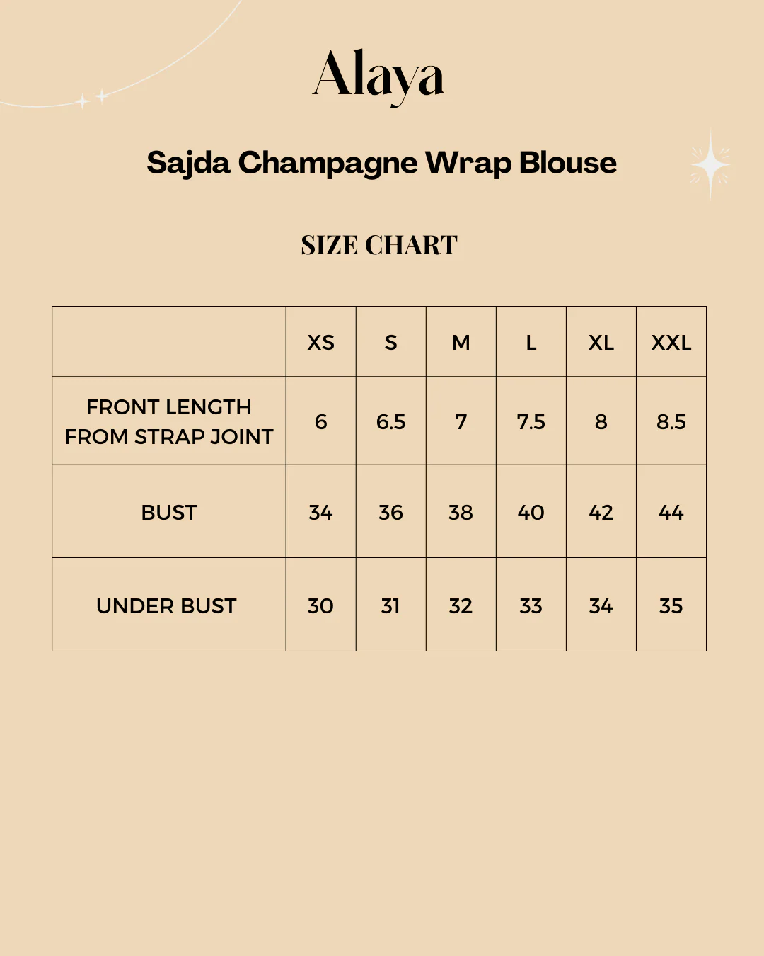 Sajda Champagne Wrap Blouse - Image 5