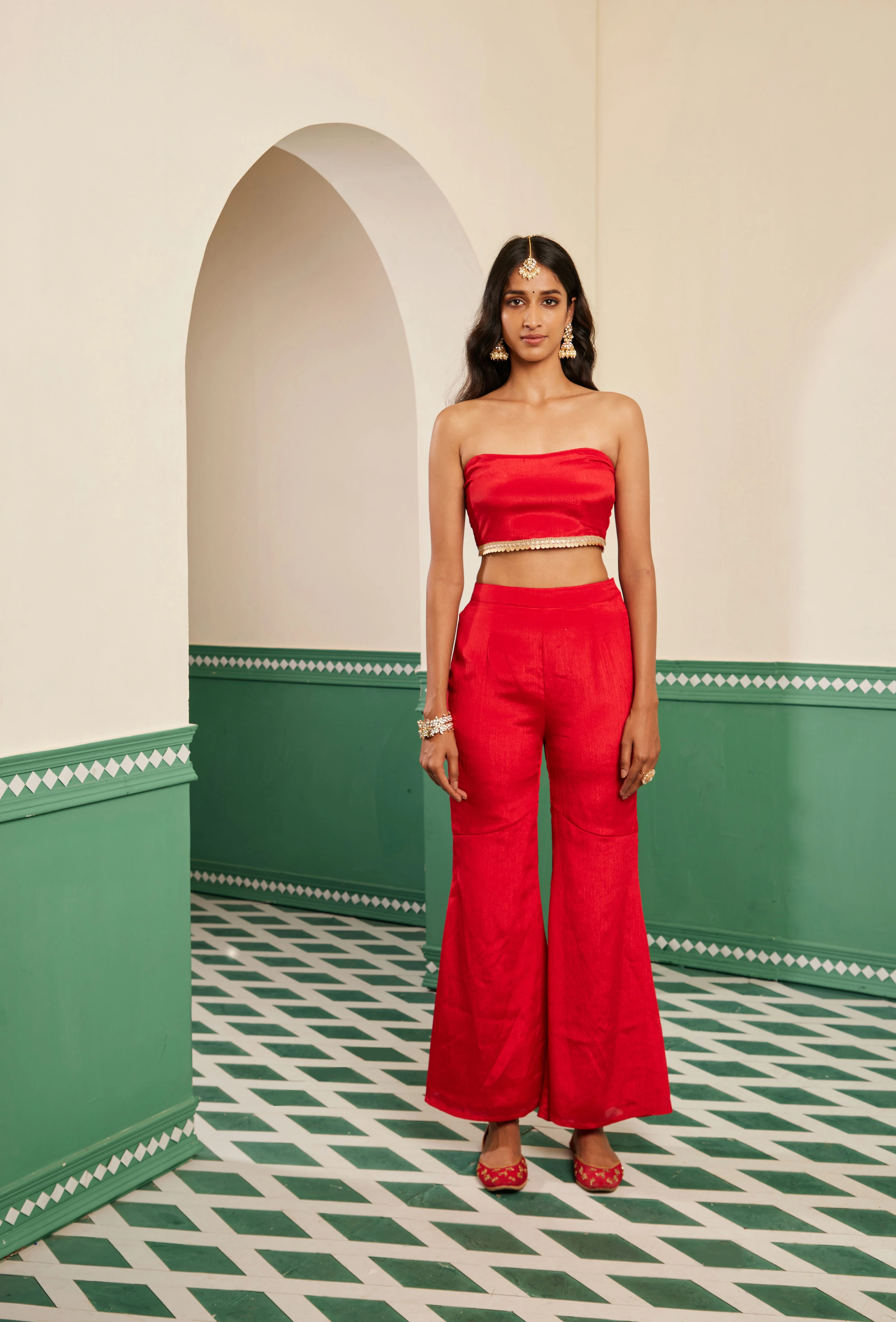 Sajda Red Tube Top - Image 4